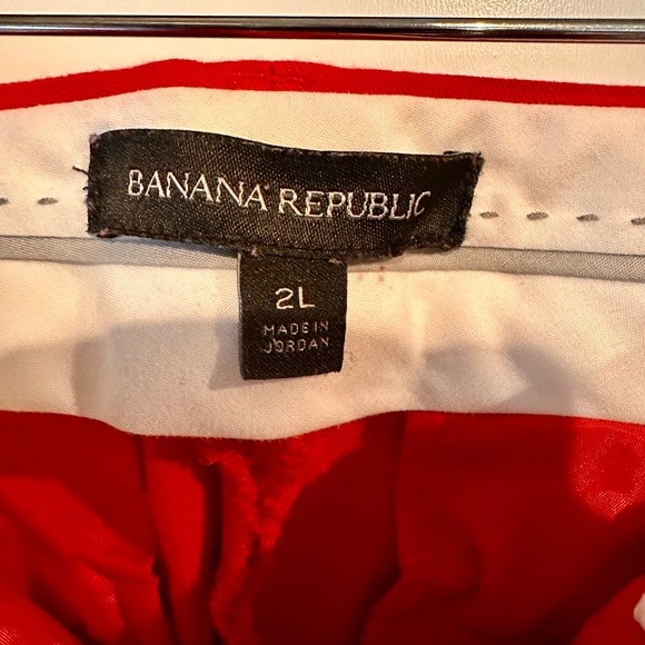 Banana Republic women’s stretch ankle pants -red and green- 2 long - Picture 3 of 9